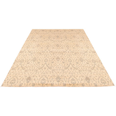 Tapis ivoire en laine New Age de conception unique 12 pi x 15 pi Hardnett