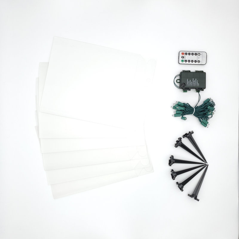 Remote-Controlled Battery-Operated LED Luminaria Kit,  White - Set of 6, White