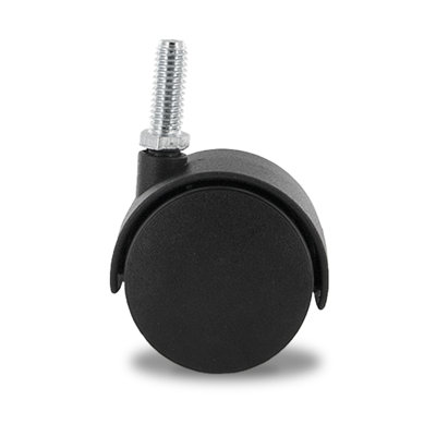 2in. Black Nylon Swivel Hooded Samson Twin Wheel Caster