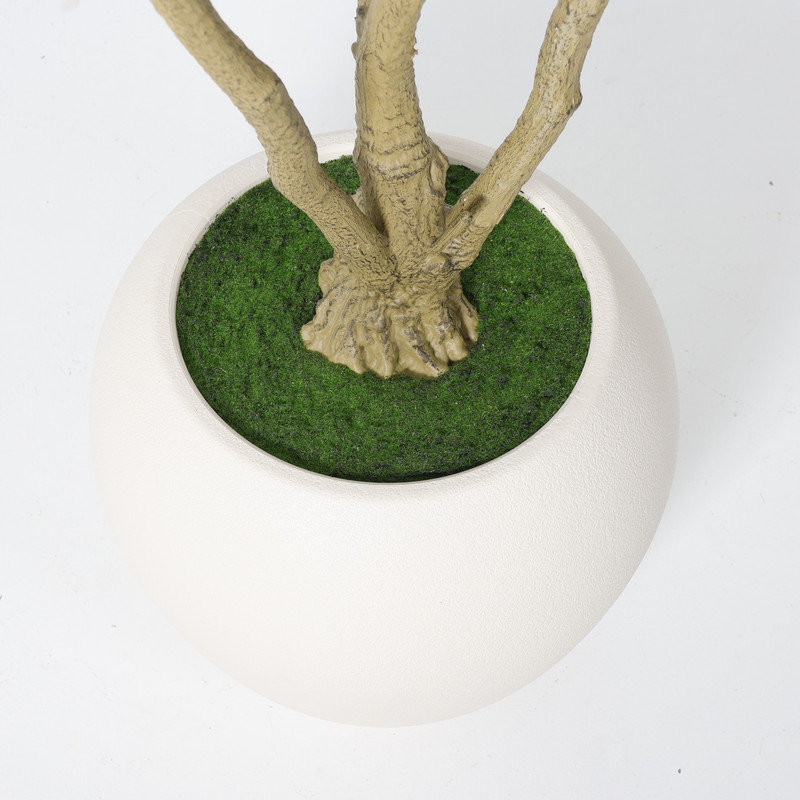 8FT Artificial Olive Tree with Large Decorative White Planter, Tall Faux Tree for Indoor and Covered Outdoor Decor, 1pc/set