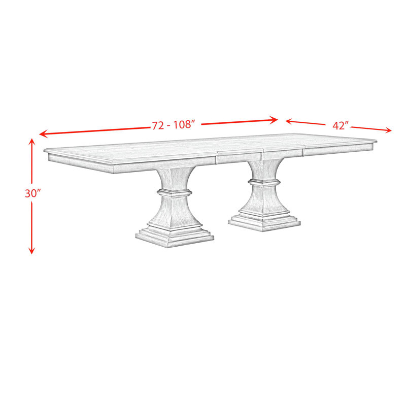 Royale Gray Oak Extendable Rectangular Dining Table