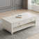 Devean Rectangular White Coffee Table With 2 Drawers