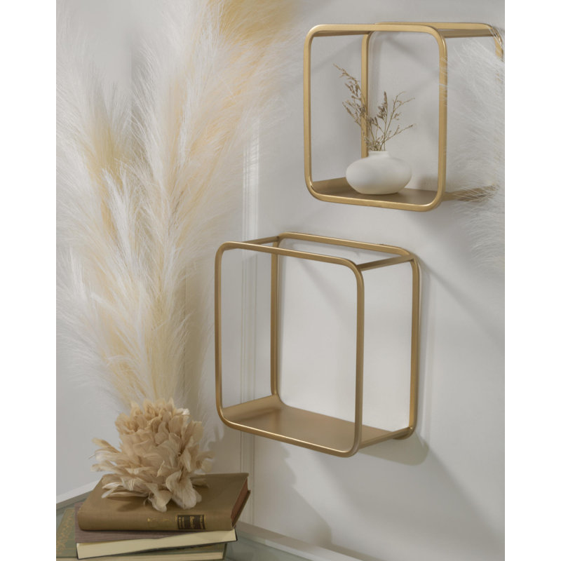 Aeesha 3 Piece Cube Iron Cube Shelf