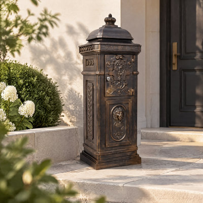 The Court Large-Capacity Residential Mailbox - Garden Floor-Mounted, Outdoor Rainproof Safety Postbox