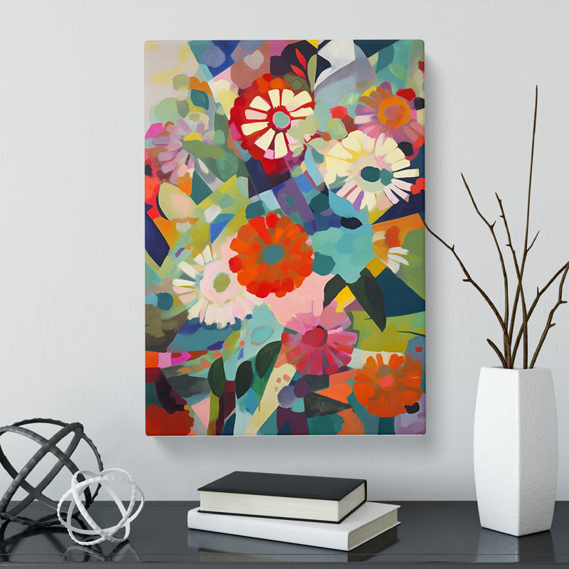 Modern Flowers Orphism Vol.1 - Wrapped Canvas, 50cm H x 35cm W x 3cm D
