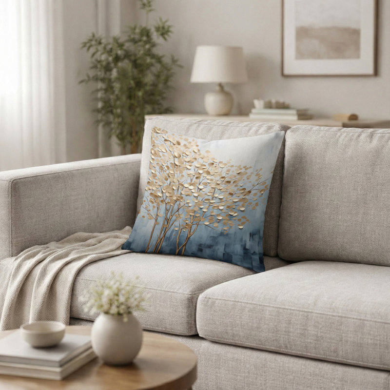 Coussin Trees - Minimalisme, H 16 po x l 16 po