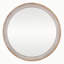 Miroir rond en bois massif de 30 pouces avec cadre boho, décoration murale polyvalente