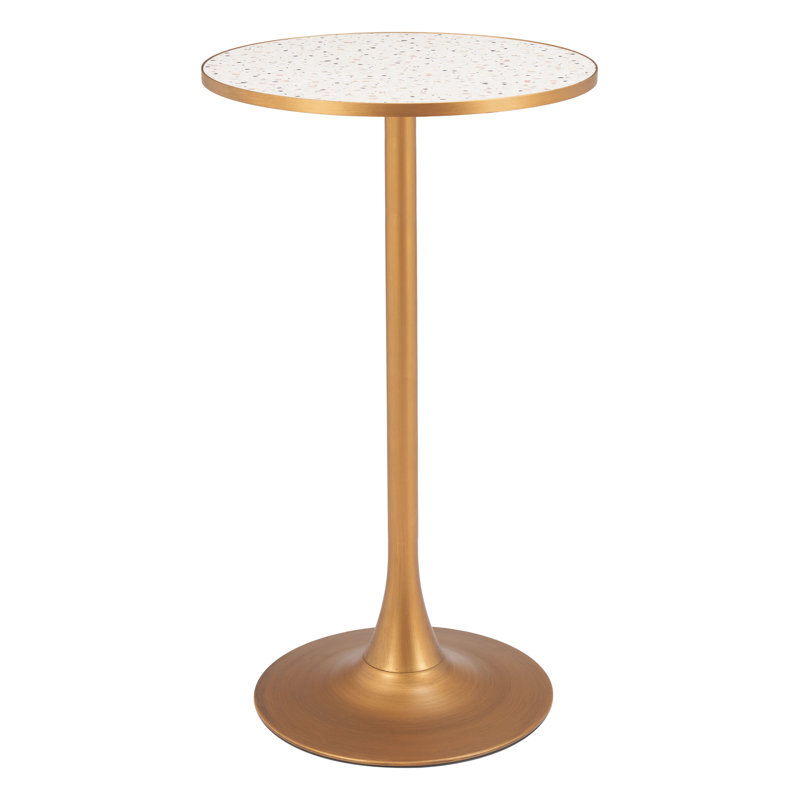 Bite Bar Table, Beige, Gold