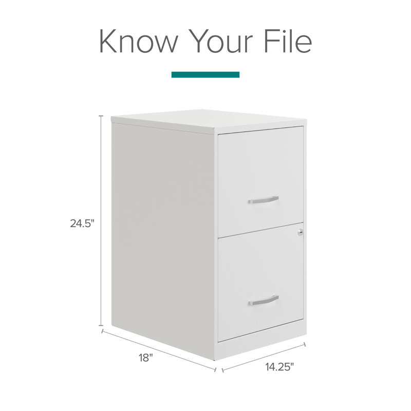 Soho 2-Drawer File Cabinet, Alpine White