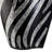 14" Tall Polyresin Decorative Vase, Black Finish With Silver Zebra Pattern