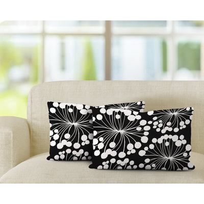 Floral Outdoor Reversible Throw Pillow