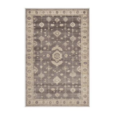 Machine Washable Overdyed Beige Area Rug