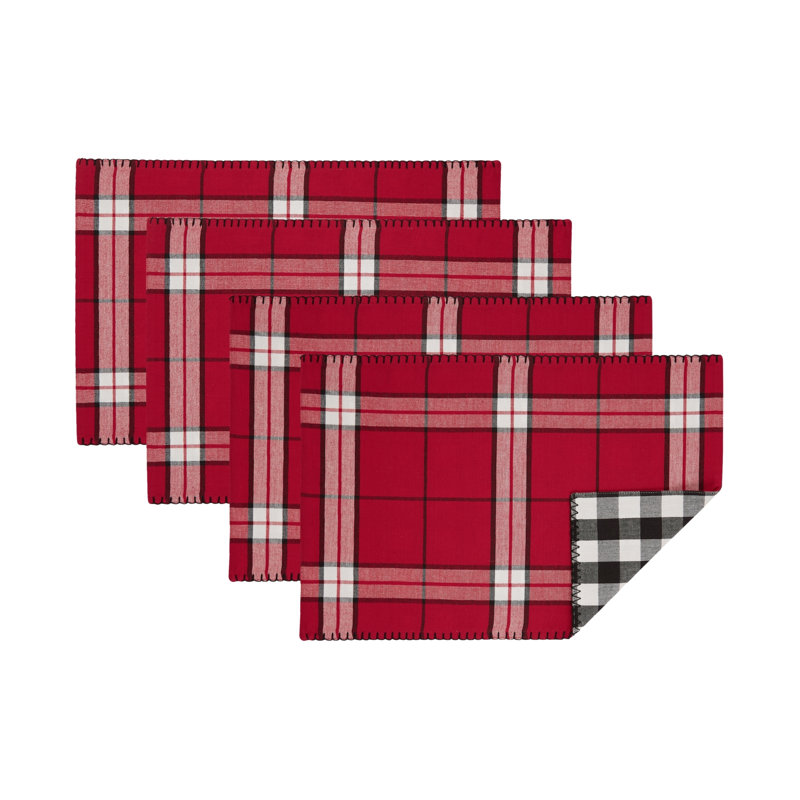  Ensemble de 4 napperons de Noël