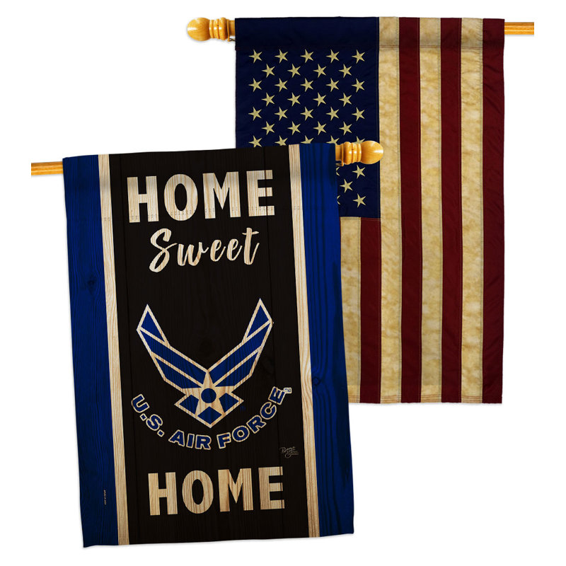 Drapeau de maison 40 po x 28 po en polyester Home Air Force
