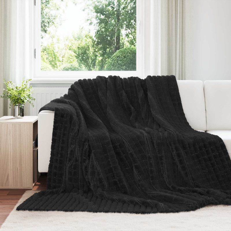 5.2-31 Throw Blanket, 240cm x 220cm, Black