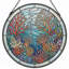 Panneau de vitrail Coral Reef, H 12 po-799541520
