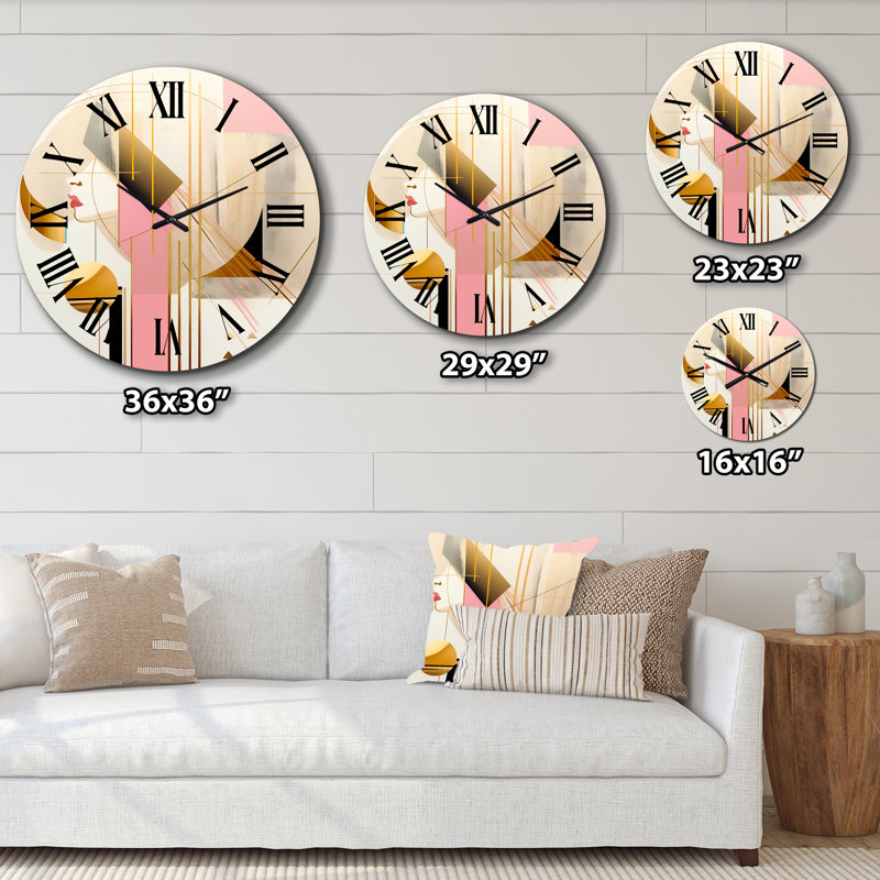 Horloge murale géométrique glamour, Grand