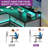 Monge 67'' L-Shape Wood Desk Computer Table with LED Light & Power Outlets-1223196399