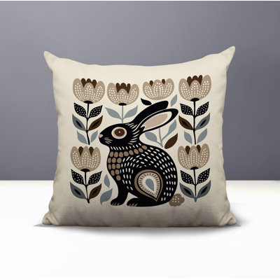 Zuko Rabbit Reversible Indoor/Outdoor Square Pillow