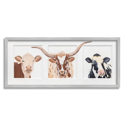 Portraits de bovins rustiques - Art graphique