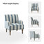 Fauteuil l 28,7 po Ariana avec pieds en bois massif et garniture cloutée-1905817674
