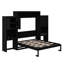 Grand lit escamotable avec bureau, coiffeuse et armoires-1262438977