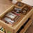 Modern Minimalist Solid Wood Natural Color Height - Adjustable Rotating Mobile Side Table