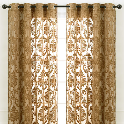 Ensemble de rideaux semi-transparents avec œillets Branca