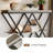 3-Tier Entryway Table, Industrial Console Sofa Table with Storage, Accent Table with Open Shelves, X-Shaped Metal Frame, Foyer Table for Entryway, Hallway-882187146