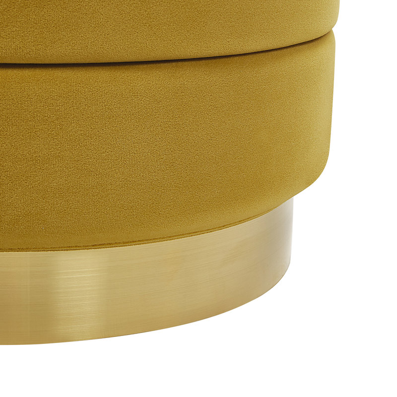 Manufactured Wood Accent Stool, Mustard Yellow
