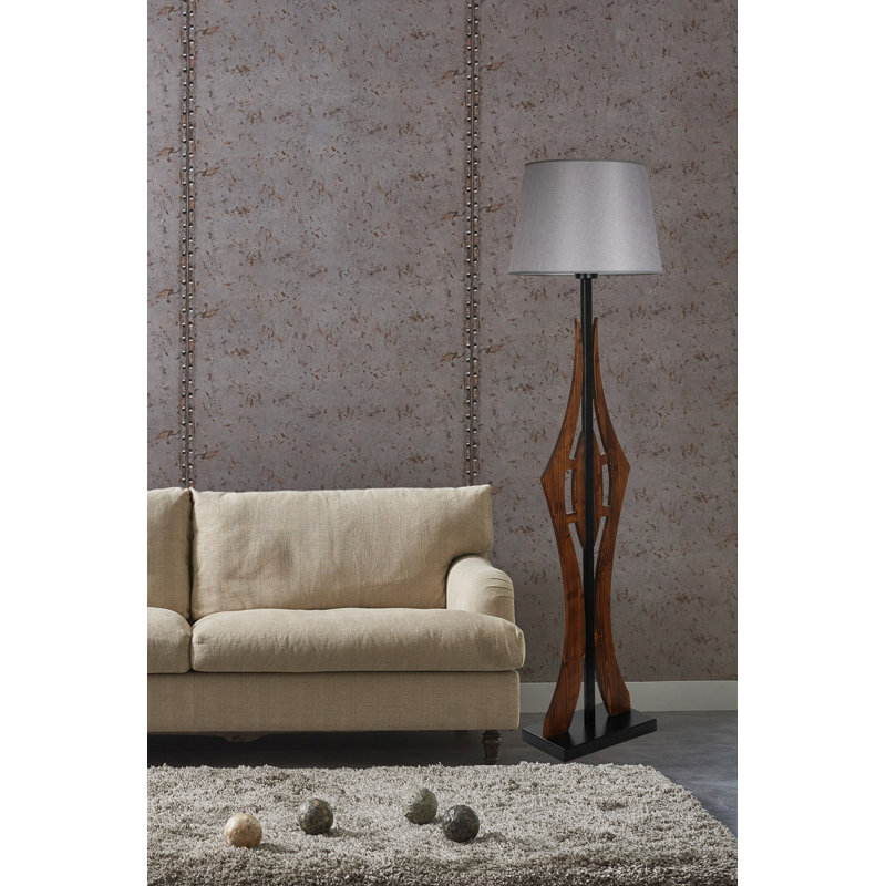Lampe sur pied 65 po Burnes, Gris
