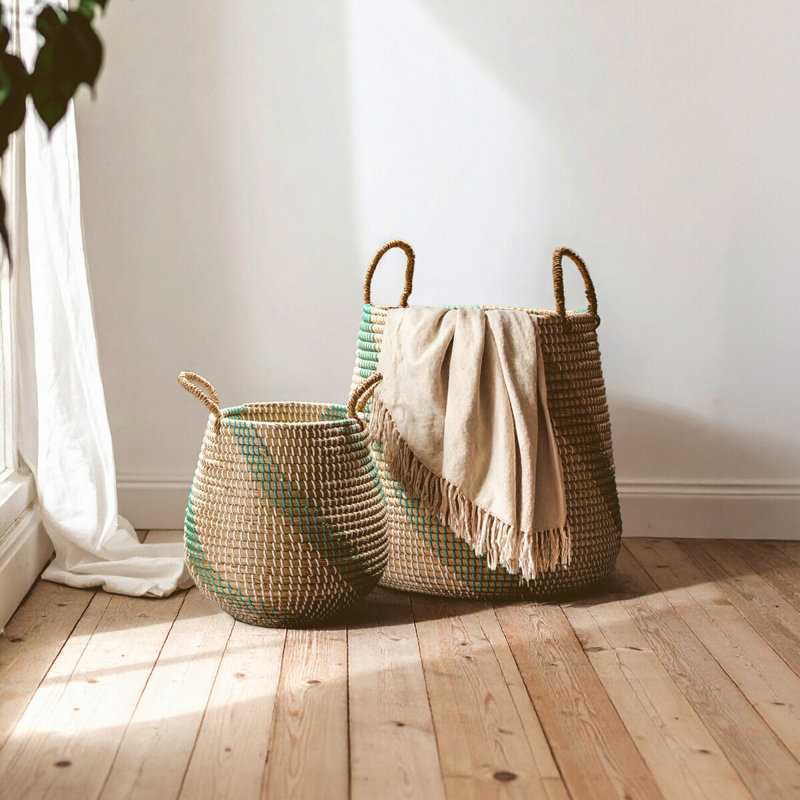Bay Isle Home Aleiya Seagrass Decorative Basket