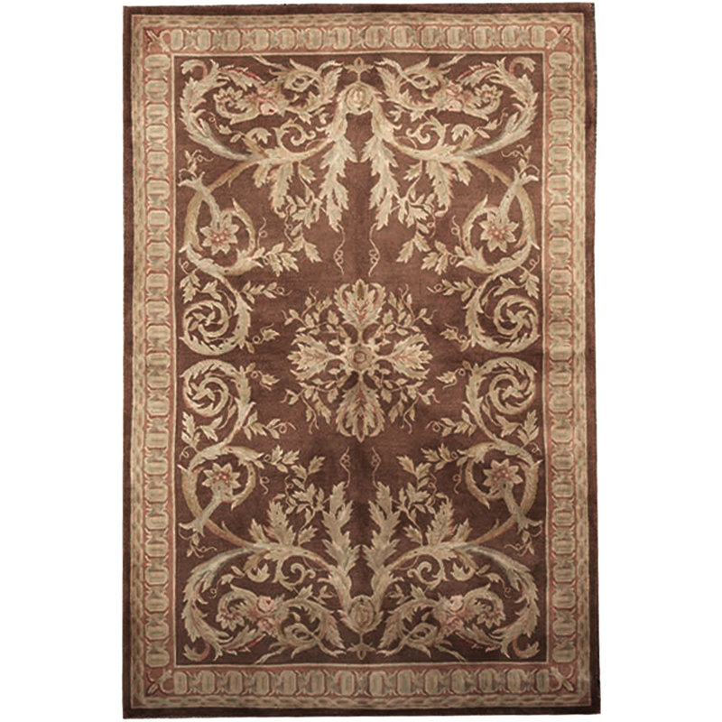 Hand-Knotted High-Quality Brown Area Rug