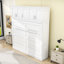 Lit escamotable en bois avec armoires Ludgero-600238129-600238128