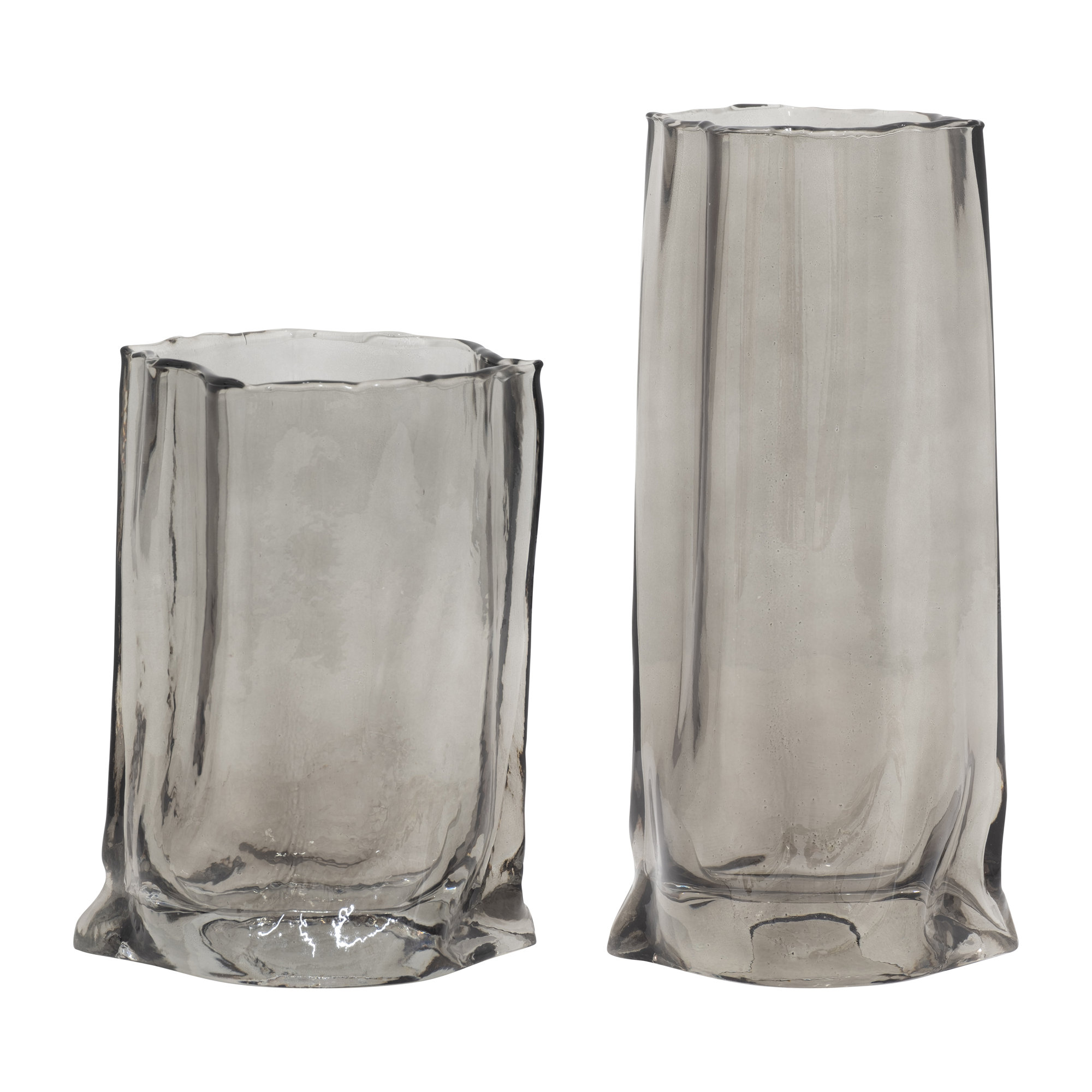 Verina Handmade Glass Table Vase, 12" H x 6" W x 4" D