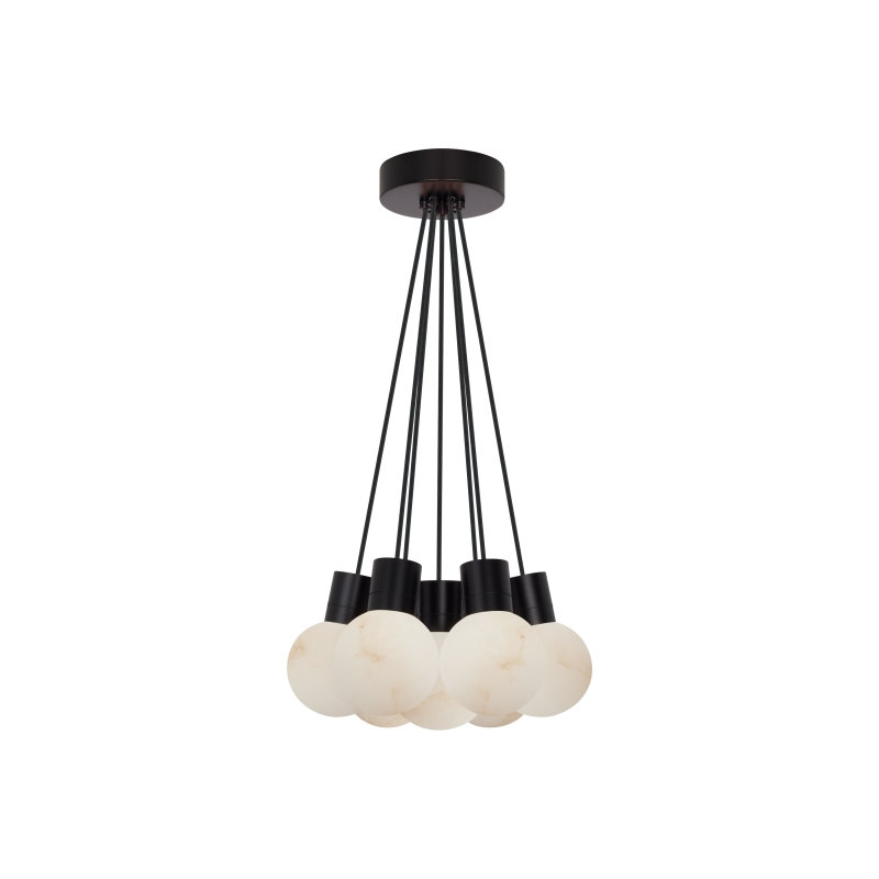 Mina LED Pendant, Black, 152" H x 7.6" W x 14" D, 7