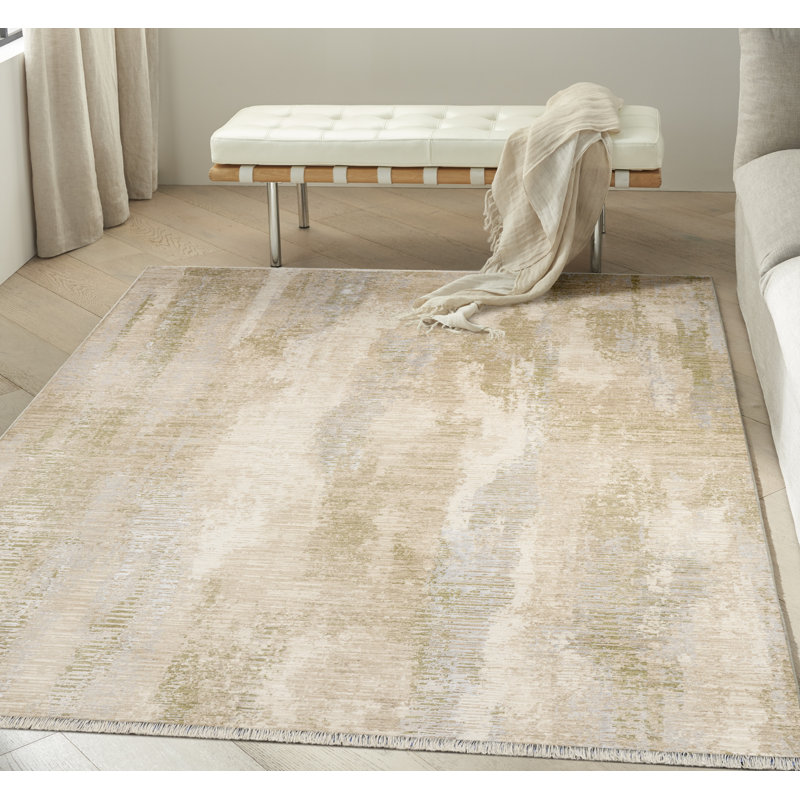 Tapis moderne beige Calvin Klein CK089, Rectangle 7 pi 10 po x 10 pi 2 po