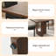 Table de salle à manger rectangulaire de style campagnard de 240 cm (94,5 po) pour 8 à 10 personnes, table de cuisine en bois avec pieds en bois, chaises non incluses, pour salle à manger, cuisine et salon-524671586-508903558