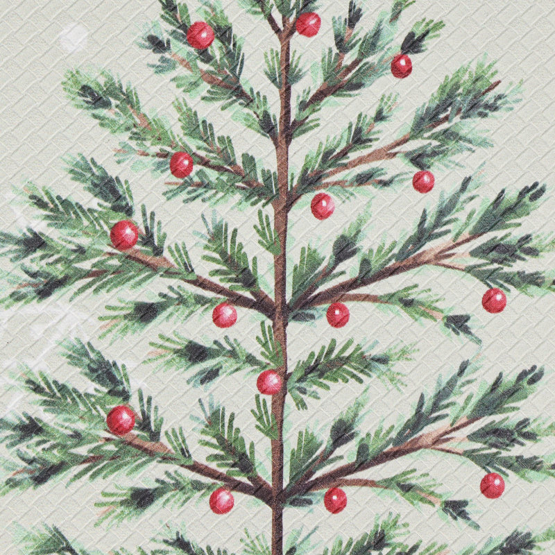Tapis de cuisine Laura Ashley Christmas Hollybrook, 17,5 po x 32 po, Vert houx
