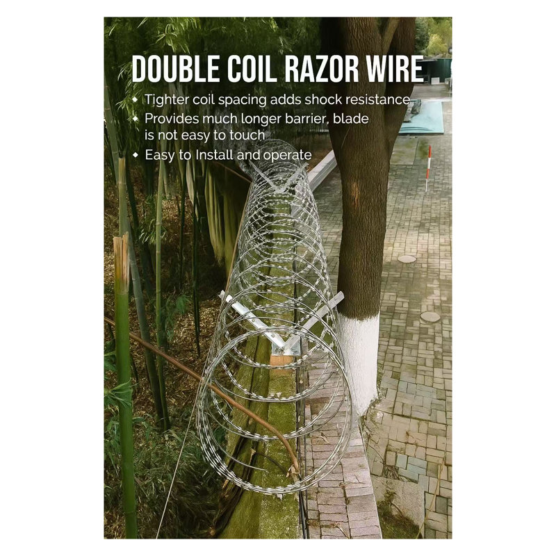 Clôture en fil de fer barbelé galvanisé de 325 pieds - Rouleau de clôture robuste en fer simple pour la protection de la propriété, le jardin et le périmètre