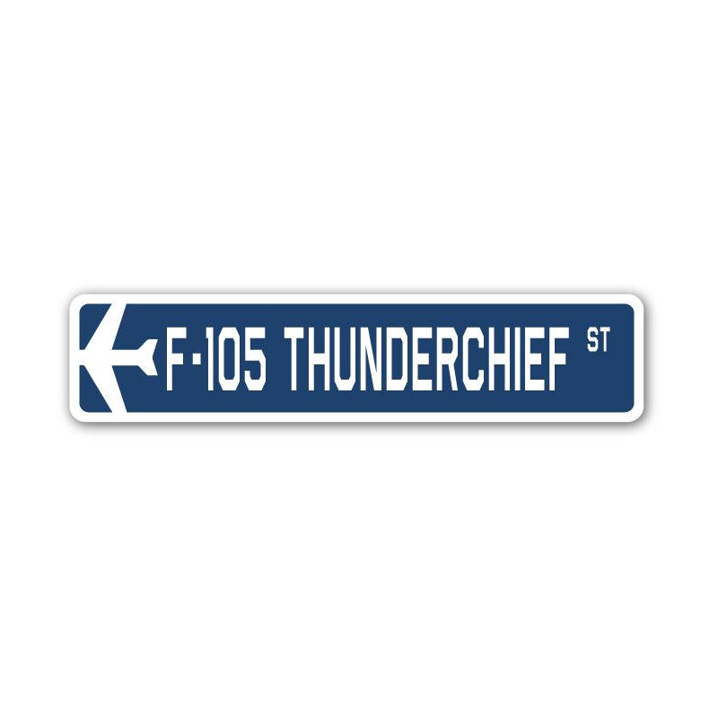 Plaque de rue Bartee F-105 Thunderchief Air Force, H 7 po x l 30 po x P 1 po