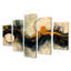 «Gold», jeu optique spiral III - Constructivisme, art mural moderne sur toile