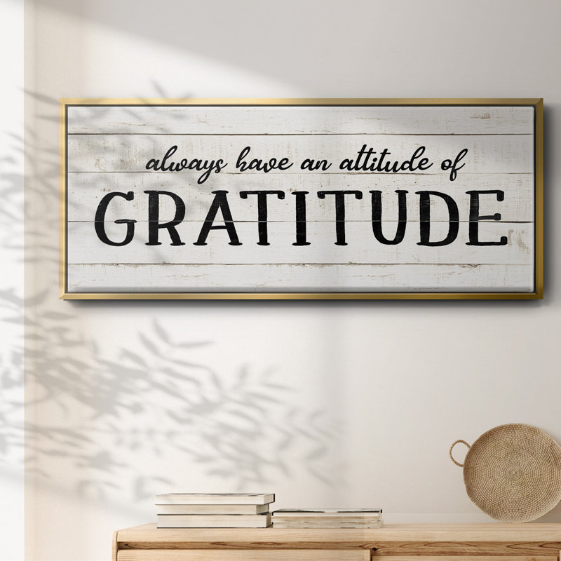 Attitude Gratitude- Framed Canvas
