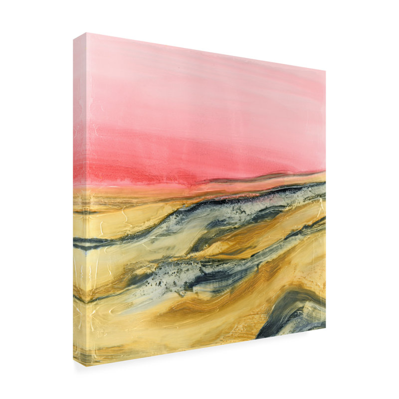Art mural sur toile tendue - «Sunset Sunset II» par Ethan Harper pour décoration de salon, de chambre à coucher ou de bureau - 18 x 18