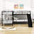 Alfortville Twin Over Twin Metal L-Shaped Bunk Beds with Slide-1387287974