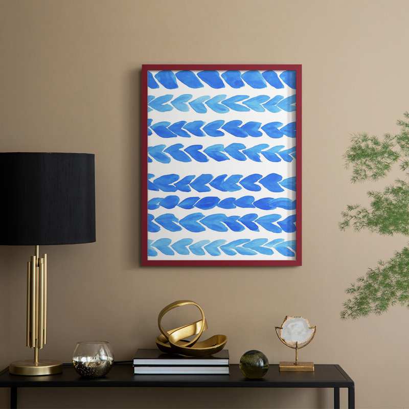 «Abstract Abstract», reproduction encadrée - prêt à accrocher , Rouge, H 20 po x l 16 po