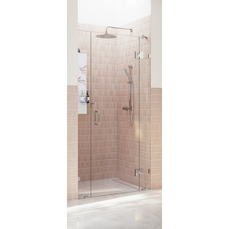 Stellar 42.75 in. x 78 in. Fully Frameless 3 Panel Inline Hinge Shower Door, Polished Chrome