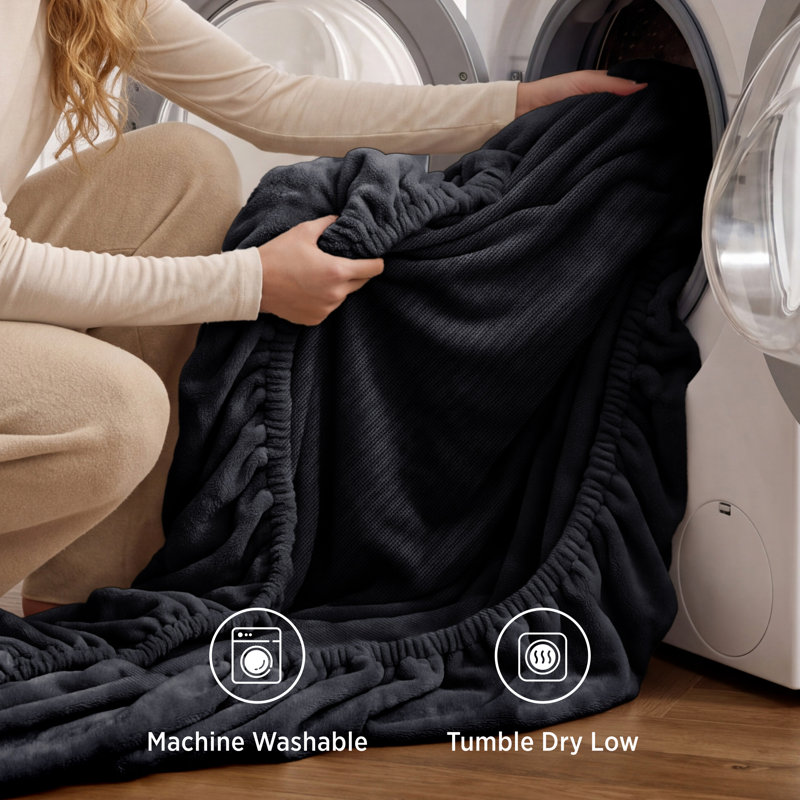 Drap-housse en flanelle polaire antistatique Bedsure, drap-housse doux et chaud, bonnet profond, literie d'hiver, Queen