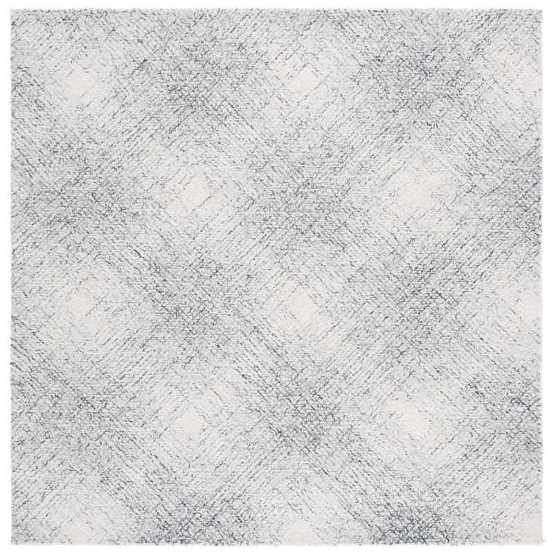 Abstract Hand Tufted Wool Abstract Rug, Rectangle 4' x 6'