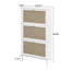 Étagère à chaussures en rotin 3 portes, armoire de rangement pour chaussures moderne autoportante, pour vestibule-122881140